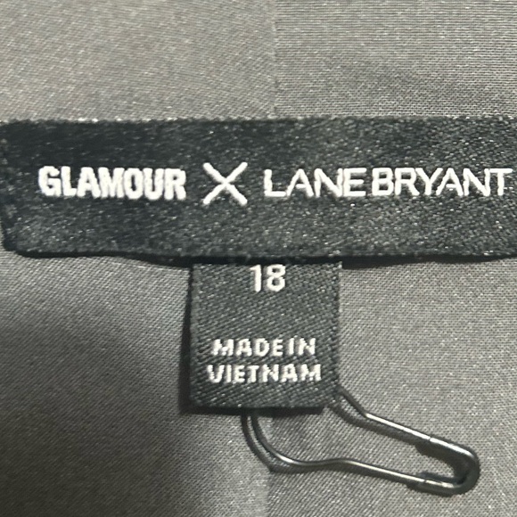 Lane Bryant Glamour Collection Gray and Blavk Herringbone Blazer size 18 - Picture 6 of 7